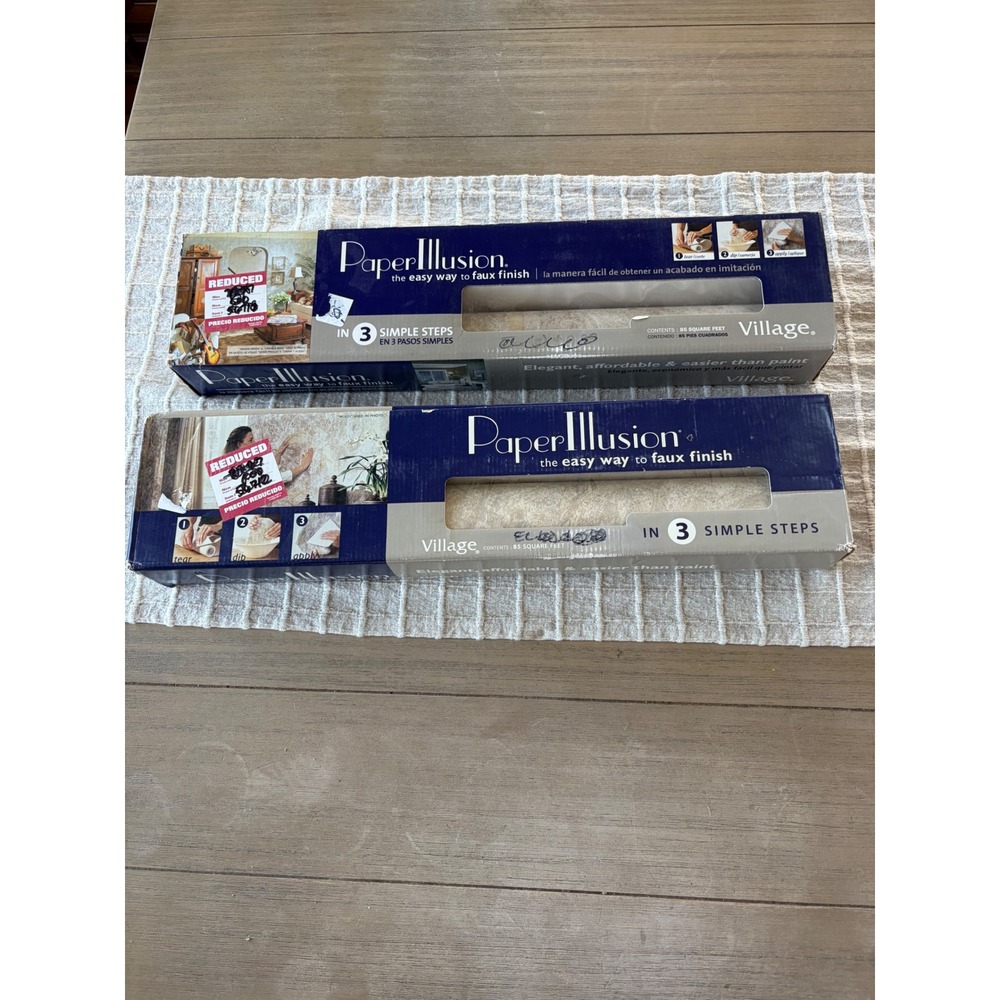 Vintage Village Paper Illusion faux finish 2 boxes 85 sq ft unopened Stone